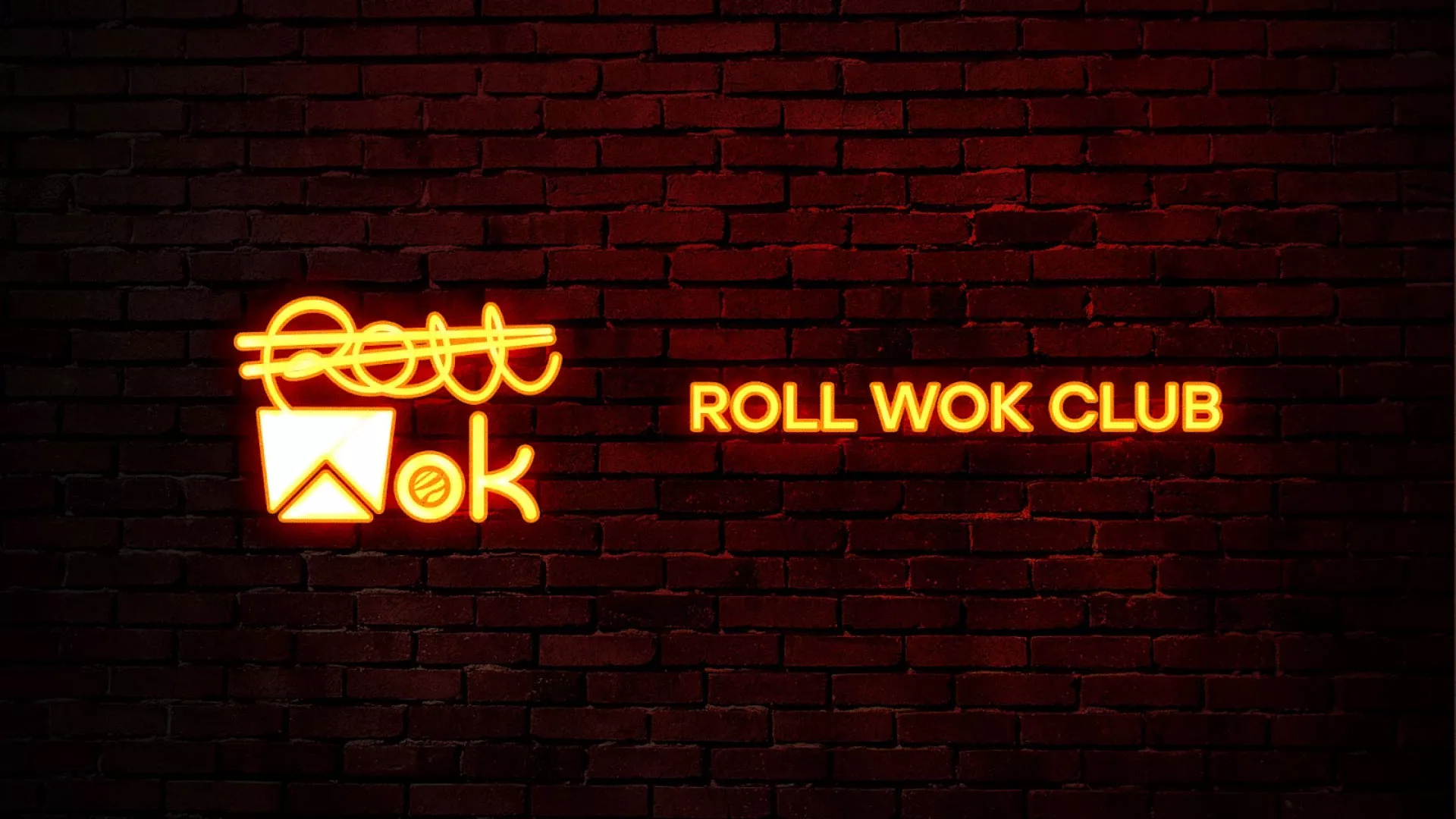 Разработка интерьерной вывески суши-бара «Roll Wok Club» в Кировске